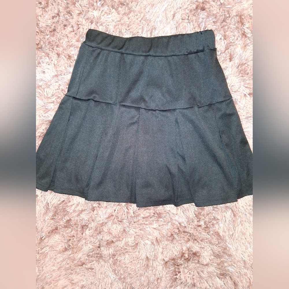 Black Pleated Mini Skirt